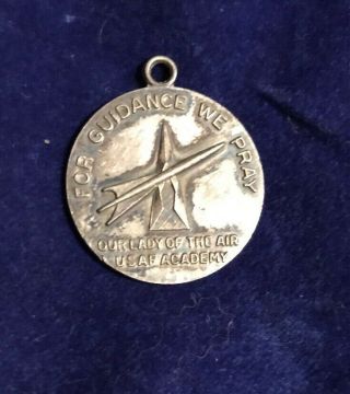 Rare Catholic Sterling Silver Medallion Our Lady Of The Air Usaf Academy Chapel
