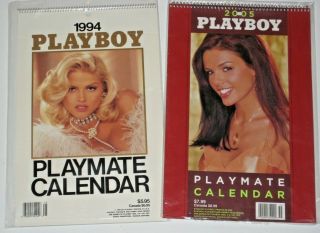 2 - Vintage Old Playboy Wall Calendars 1994,  2005