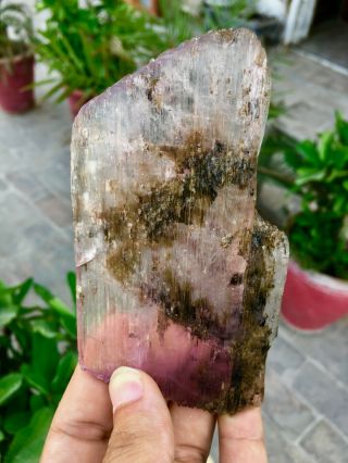 772 C.  T Top Quality Damage Terminated Rotile Inside Pink Kunzite Crystal