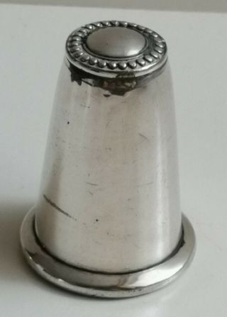 Rare Antique 19th Century Victorian Silver Plated Thumb Thimble -