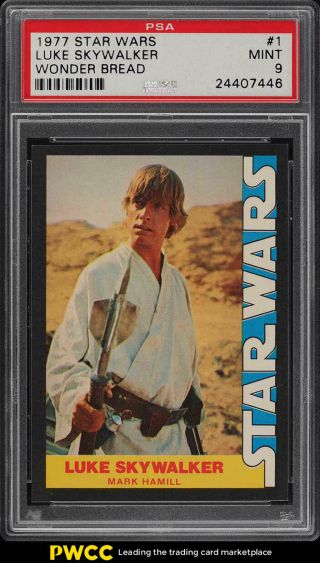 1977 Topps Star Wars Wonder Bread Luke Skywalker 1 Psa 9 (pwcc)