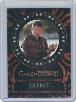 Jaime Lannister Laser Cut Card - Game Of Thrones Valyrian Steel - L3