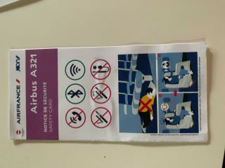 Air France Joon 321 Safety Card