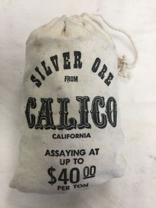 Calico Silver Ore Bag Of Silver Ore From Calico California
