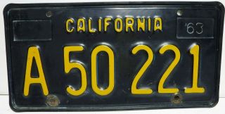 1963 California Truck Commercial License Plate