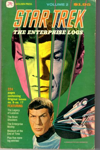 Star Trek The Enterprise Logs (1976) 2 Vg - Golden Press Vintage 224 Pg Comic