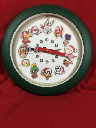 Vintage Clock Looney Tunes Christmas Bugs Daffy Sam Martin Tweety Foghorn