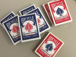 8 Decks Bicycle 808 Rider Back Playing Cards,  Blue Seal,  Complete With Jokers