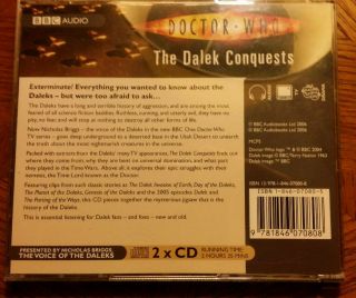 Doctor Dr Who: The Dalek Conquests (CD - Audio,  2006) 2