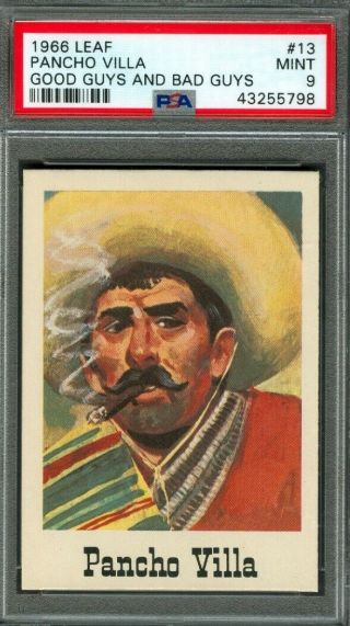 1966 Leaf Good Guys And Bad Guys 13 Pancho Villa Psa 9