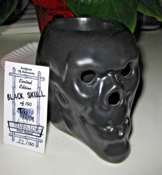 RARE Tiki Farm Limited Edition Black Skull Tiki Mug 2005 TAPCO MOLD 2