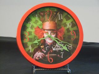 Alice In Wonderland Backwards Clock Johnny Depp Mad Hatter