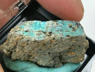 Turquoise Crystals (micro) From Lynch Station,  Bishop,  Virginia