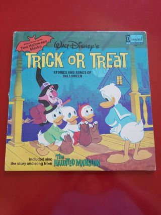 1974 Walt Disney Trick Or Treat Halloween Vinyl Lp With Masks