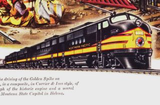 1945 Ad Gm Railroad Diesel Locomotive Northern Pacific Railroad Rr