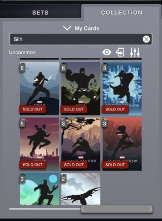 Topps Marvel Collect Heroic Silhouettes Compositions,  Awards - Complete Set