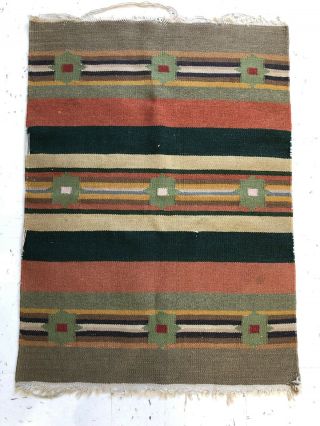 Old Antique Vintage Native American Indian Rug Saddle Blanket Navajo