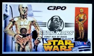 Star Wars 40th Anniversary Fdc " C3po " Djsphotocollages Vader Cancel