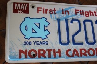 1994 North Carolina License Plate University of Chapel Hill UNC Tarheels NC Tag 2