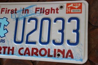 1994 North Carolina License Plate University of Chapel Hill UNC Tarheels NC Tag 3