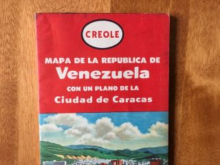 1956 Venezuela Esso Road Map & Geographical Glimpse 1957 6