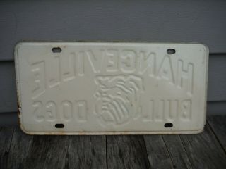 VINTAGE HANCEVILLE ALABAMA BULLDOGS LICENSE PLATE BOOSTER NEAT EMBOSSED NR 2