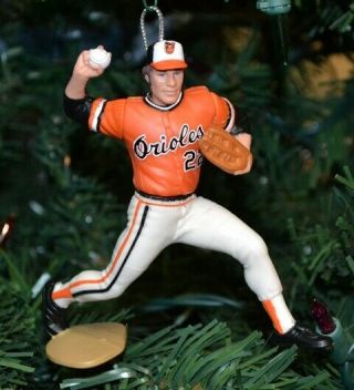 Jim Palmer Baltimore Orioles Orange Jersey Baseball Christmas Tree Ornament
