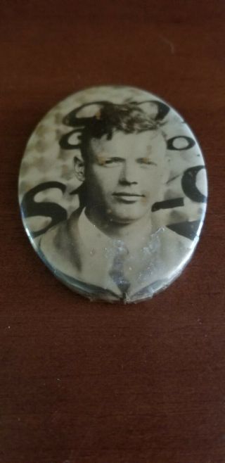 Vintage Captain Charles A Lindbergh Pin Button