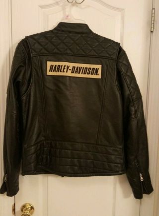 Vintage Harley Davidson Womens Leather Jacket Small.
