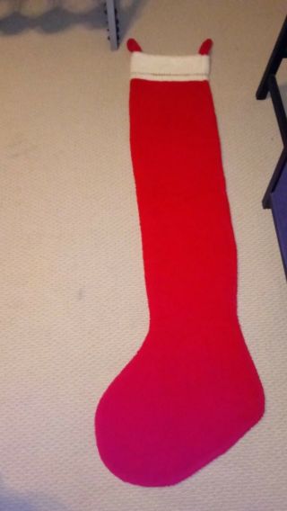 5 Foot Red Giant Jumbo Plush Red Christmas Stocking Joke Gag Decor