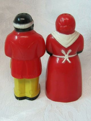 Vintage Aunt Jemima and Uncle Mose Plastic Salt and Pepper Shakers 3