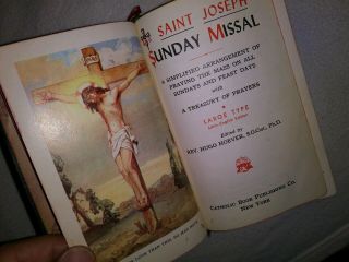 Saint Joseph Sunday Missal 1962 Catholic Large Print Vintage Praying Mass Bible