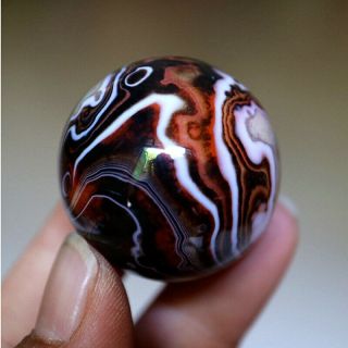 34.  0MM Madagascar Crazy Texture Lace Agate Crystal Sphere Healing 4