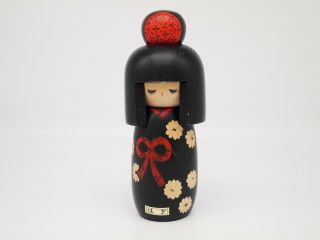 6.  4inch Japanese Vintage Sousaku Wooden Kokeshi Doll By " Hajime " / Kimono Girl