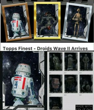 Topps Star Wars Card Trader Topps Finest Droids Set W/ Meld Speed & Award Wave 2