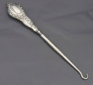 1913 Sterling Silver Handled Button Hook,  Chester Hallmark By Boots Pure Drug Co