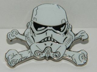 Star Wars Storm Trooper Helmet Crossed Bones Enamel Metal Pin,