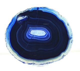 Large Blue Brazil Agate Slice Geode Polished Slab Quartz Cl2