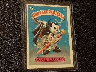1985 Garbage Pail Kids Series 1 Card 1b Evil Eddie Matte - Os1
