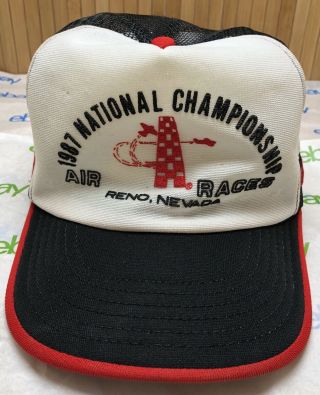 Vtg 1987 Air Races National Championship Reno Nevada Baseball Meshback Trucker