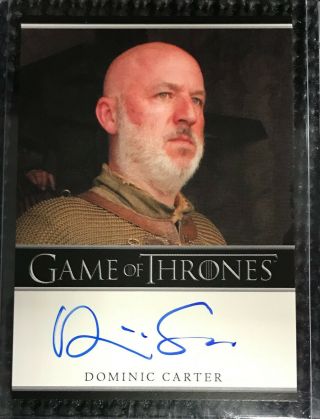 Dominic Carter - Game Of Thrones Season 2 Two Autograph Card - Janos Slynt