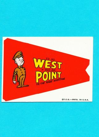 1967 Topps Comic Pennants - West Point