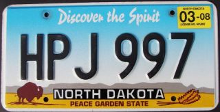 North Dakota Bison License Plate - Random Letters - Nd