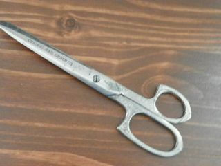 Vintage Eversharp Forged Steel Scissors Ornate Etched Handles 8 " Inches Long