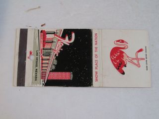 W119 Vintage Matchbook Cover The Fabulous Flamingo Hotel Las Vegas Nv Nevada
