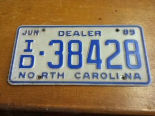 License Plate Vintage South Carolina Sc Dealer 1989 Id 38428 Rustic Usa