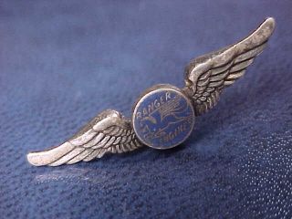 Ww2 Sterling Fairchild Aircraft Corp.  Ranger Engines Wings Pin Silver Screw - Back