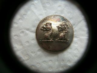Antique,  Silver On Copper Livery Button: Griffins?.  Firmins.  London.