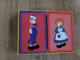 Vintage Hallmark Raggedy Ann & Andy Double Deck Of Playing Cards