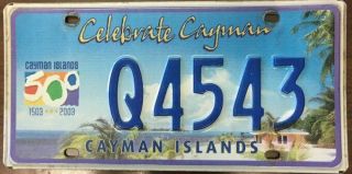2003 Cayman Islands Celebrate Cayman License Plate